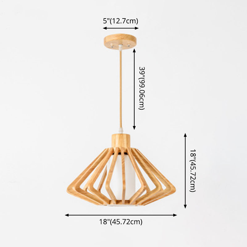 Holz Diamond Anhänger Beleuchtung Vorlagen zeitgenössischer Stil Holzhängeanhänger Licht