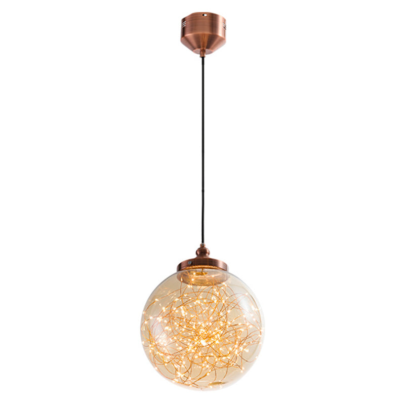 Glass Starry Ceiling Pendant Light Minimalist Style LED Pendant Lighting Fixture