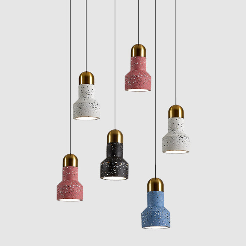 Swag Suspension Pendant Light Contemporary Style Stone Pendant Lighting Fixture