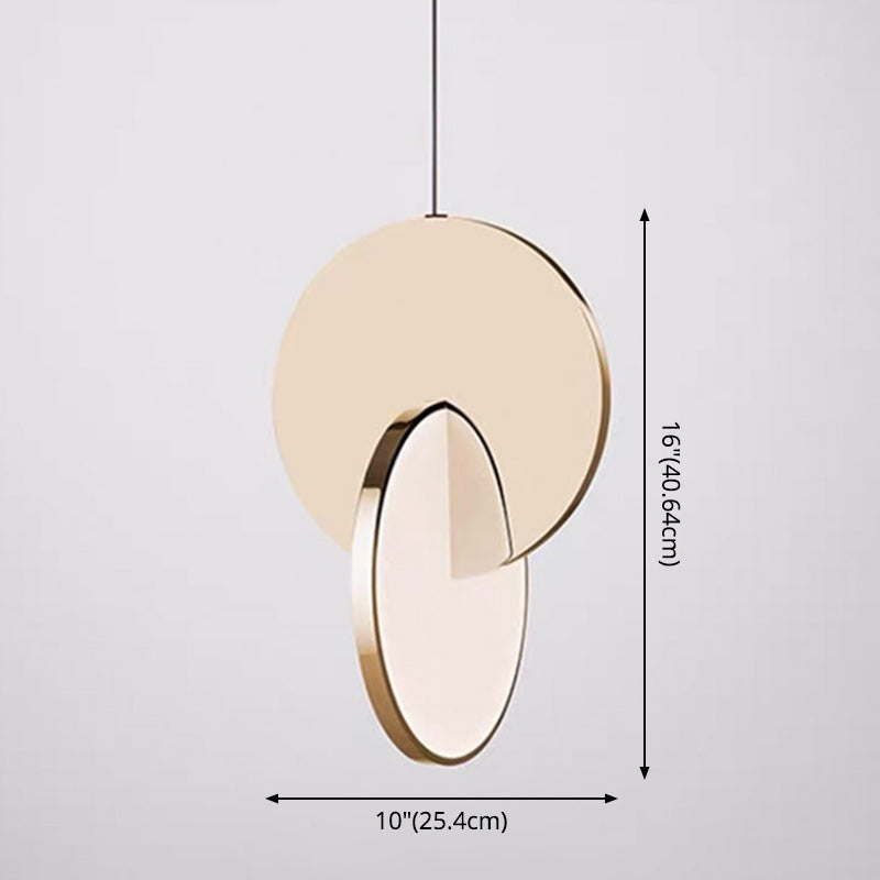 LED -Schlafzimmer Anhänger Beleuchtung Vorrichtung zeitgenössischer Stil Anhänger Lichtkit mit Kreis Metallschatten