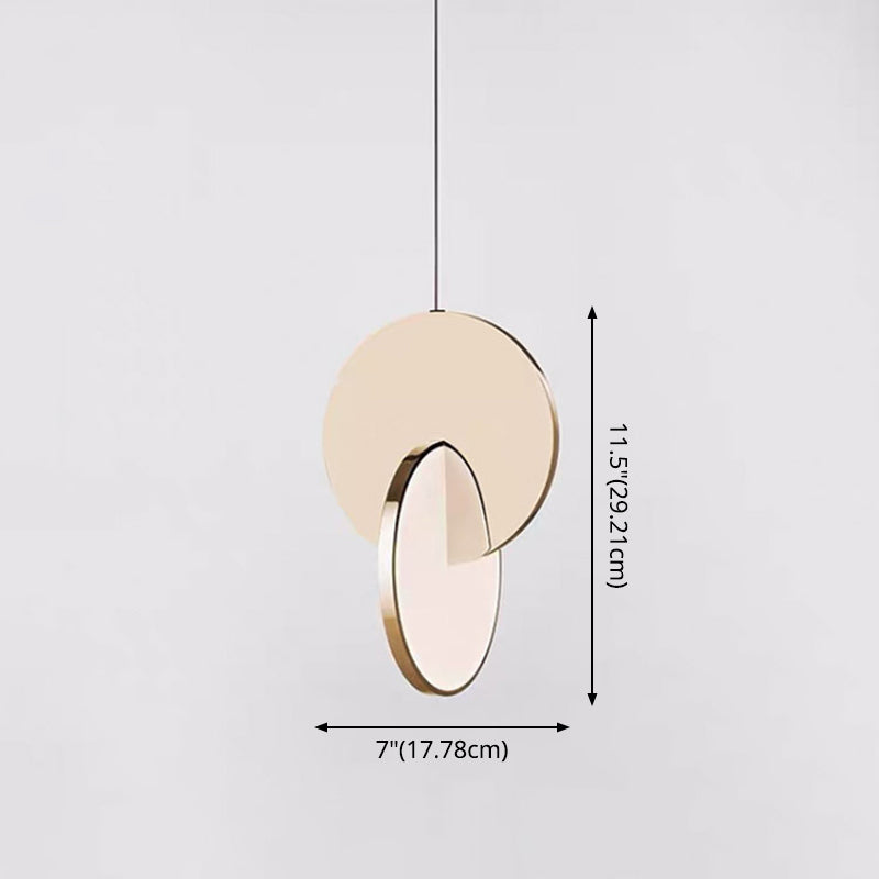 LED -Schlafzimmer Anhänger Beleuchtung Vorrichtung zeitgenössischer Stil Anhänger Lichtkit mit Kreis Metallschatten