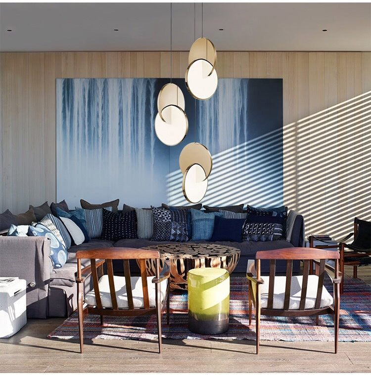 LED -Schlafzimmer Anhänger Beleuchtung Vorrichtung zeitgenössischer Stil Anhänger Lichtkit mit Kreis Metallschatten