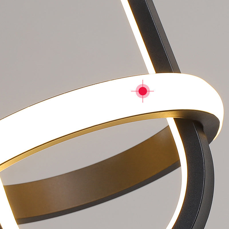 Simplicity Style Geometric Ceiling Pendant Light Metal LED Bedroom Pendant Light Kit