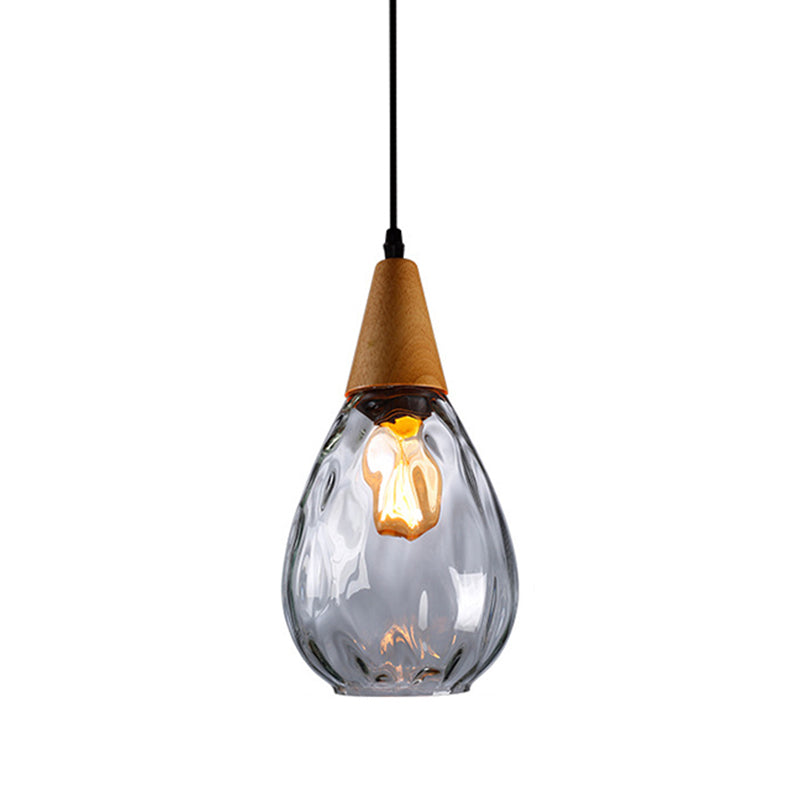 Esszimmer hängende Deckenleuchte minimalistischer Anhänger Leichtkit mit Tränenglasschatten