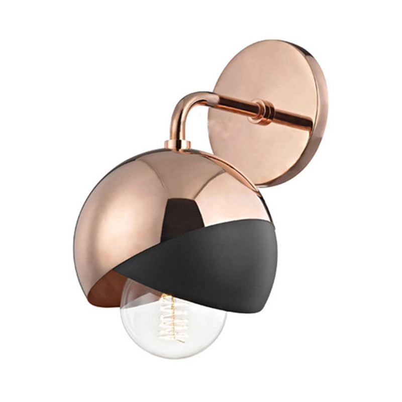 Chrom/Gold/Roségold Globe Offene Bodenwand Lampe Moderne Metall 1 Lichtwandmontierte Beleuchtung