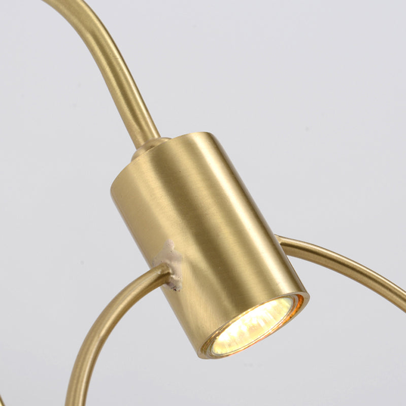 1 Glühbaumschwanenhals -Wandmontage -Lampe Moderne Gold Finish Metallic Leuchtenleuchte