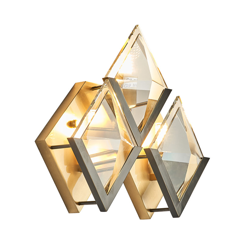 3-Kopf-Rhombus-Wandleuchte-Schaft