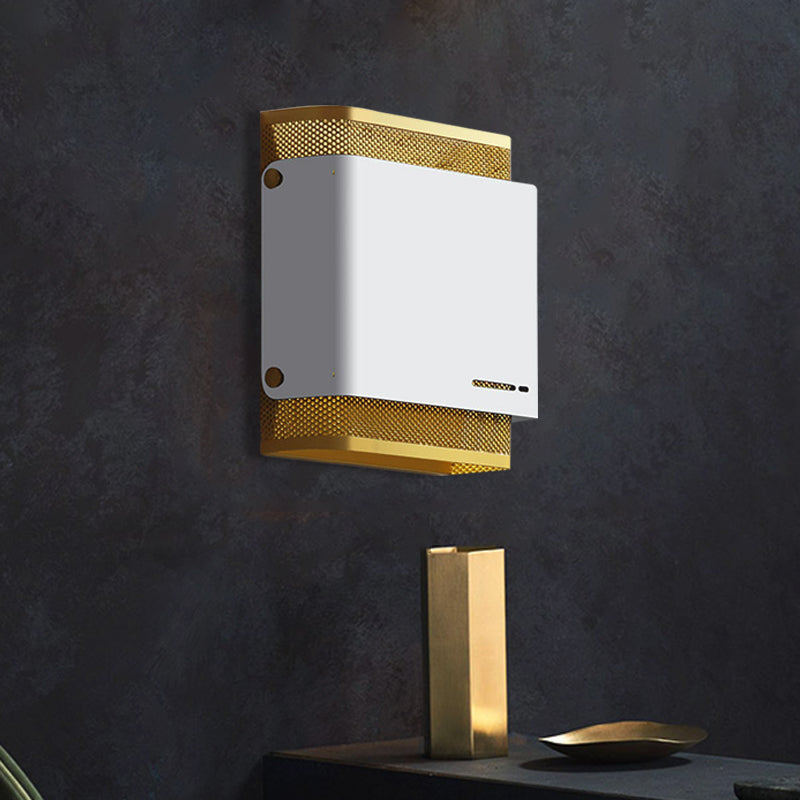 Metall Schwarz/Weiß Flush Mount Square LED Colonialism Leuchtenleuchte für Wohnzimmer