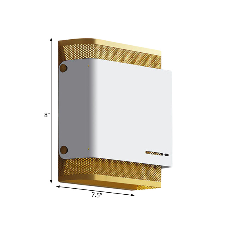 Metall Schwarz/Weiß Flush Mount Square LED Colonialism Leuchtenleuchte für Wohnzimmer