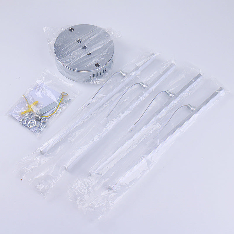 Plafonnier LED à lignes parallèles de Style moderne, luminaire de couloir simple en aluminium en argent