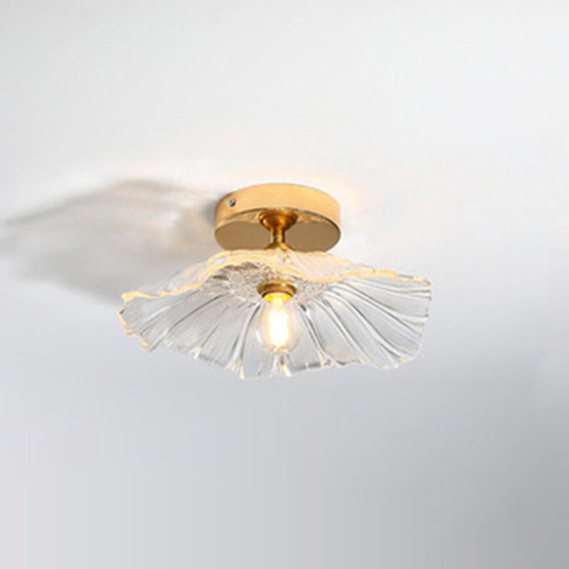 Mit überbrochener kantigem Semi -Flush -Halterungsleuchten herkömmliche Glasdeckleuchte für den Flur