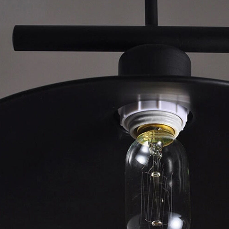 Industrial Style Island Pendant Light Black Wrought Iron Billiard Ball Decorative Light with 39" Adjustable Chain