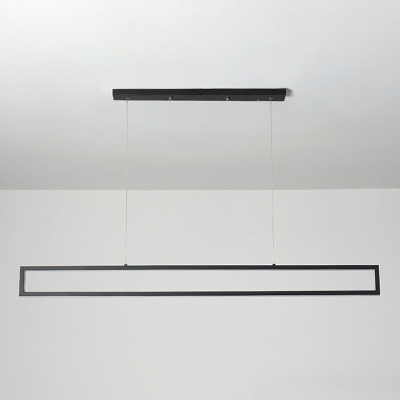39.4 "de large style minimaliste LED île clairs Black Metal Long Strip Suspension Lampe pour le bar de cuisine