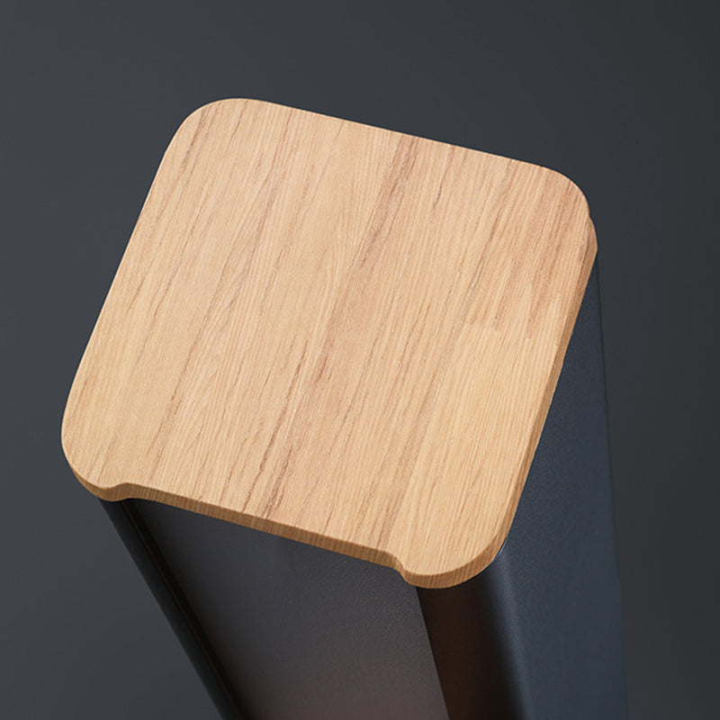 Legno di gomma + ferro moderno minimalismo dell'isola a led luce 59 "altezza regolabile cucina lunga cucina sospesa in nero