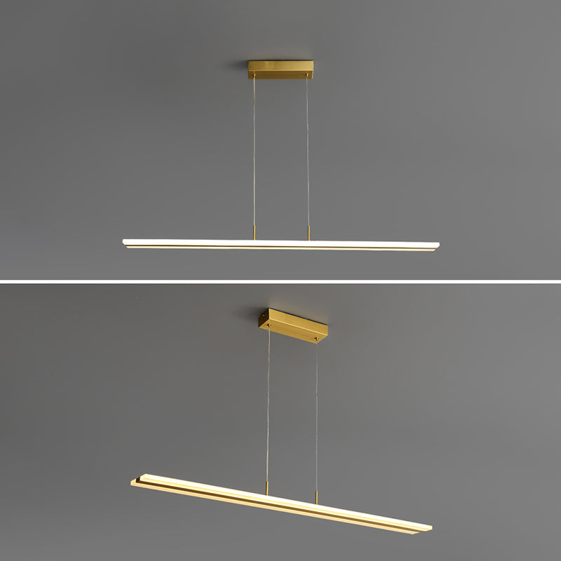 39.5 pulgadas de largo longitud completa de la isla de cobre acrílico Simplicidad Simplicidad Flexión de iluminación de estilo para comedor