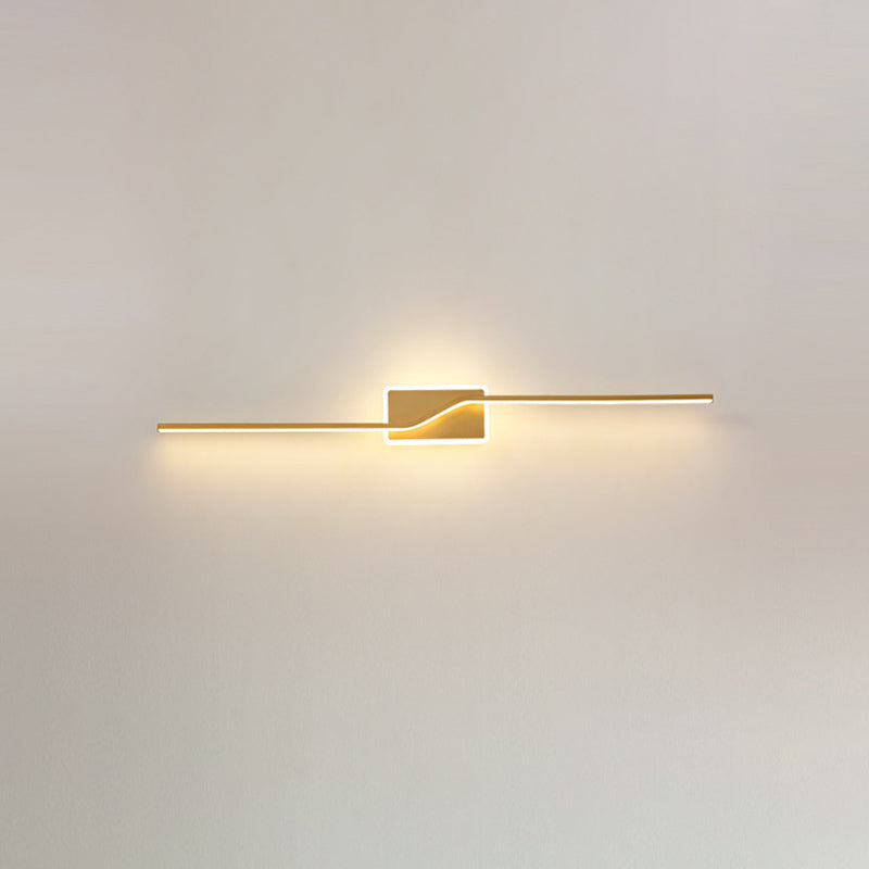 Noordse LED -muurlamp Minimalistische wandbalk Minimalistische wandbalk in gouden afwerking