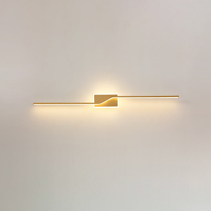 Noordse LED -muurlamp Minimalistische wandbalk Minimalistische wandbalk in gouden afwerking