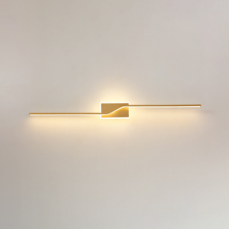 Noordse LED -muurlamp Minimalistische wandbalk Minimalistische wandbalk in gouden afwerking