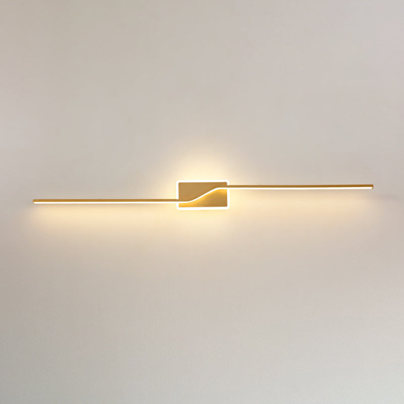 Noordse LED -muurlamp Minimalistische wandbalk Minimalistische wandbalk in gouden afwerking