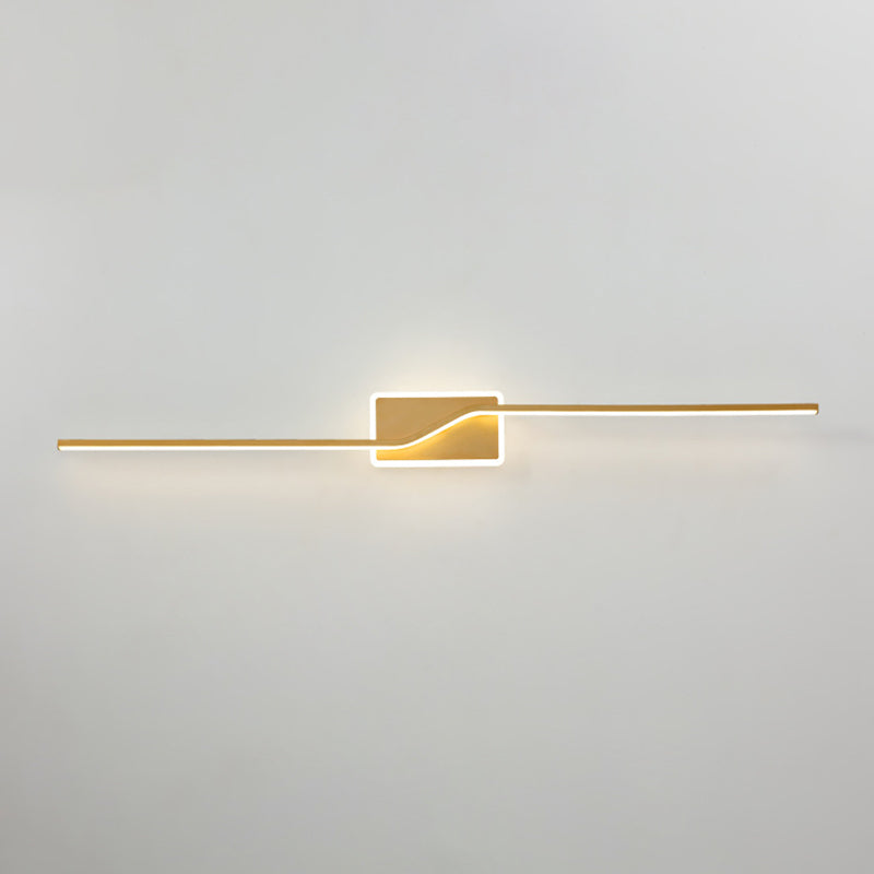 Noordse LED -muurlamp Minimalistische wandbalk Minimalistische wandbalk in gouden afwerking