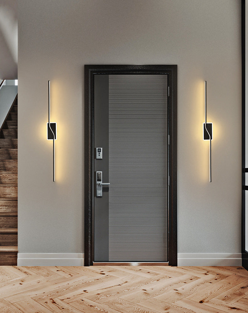 Noordse LED -muurlamp Minimalistische wandbalk Minimalistische wandbalk in gouden afwerking