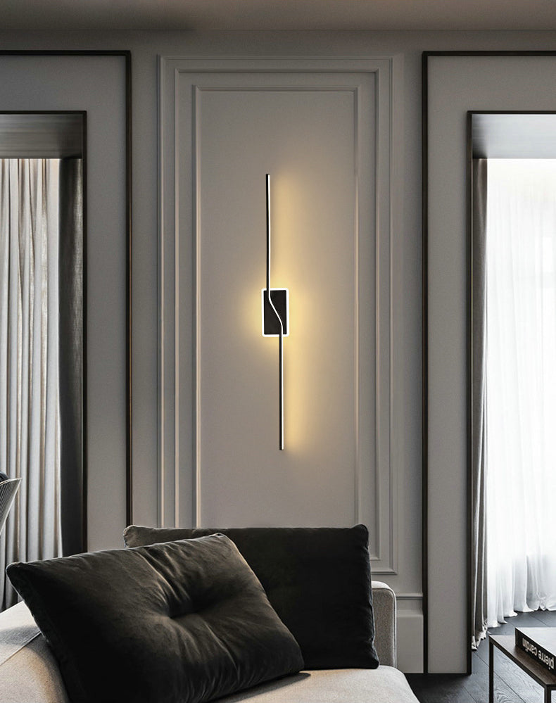 Noordse LED -muurlamp Minimalistische wandbalk Minimalistische wandbalk in gouden afwerking