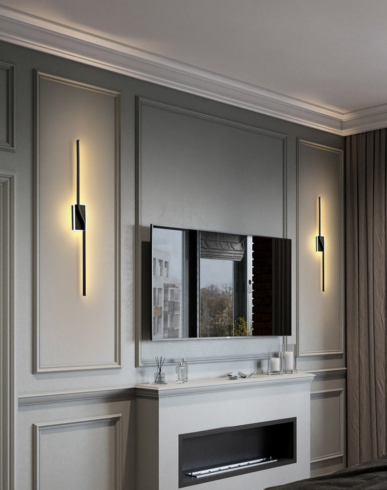 Noordse LED -muurlamp Minimalistische wandbalk Minimalistische wandbalk in gouden afwerking