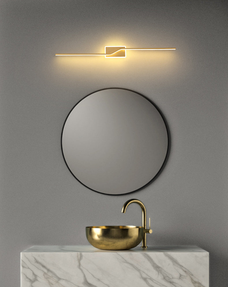Noordse LED -muurlamp Minimalistische wandbalk Minimalistische wandbalk in gouden afwerking
