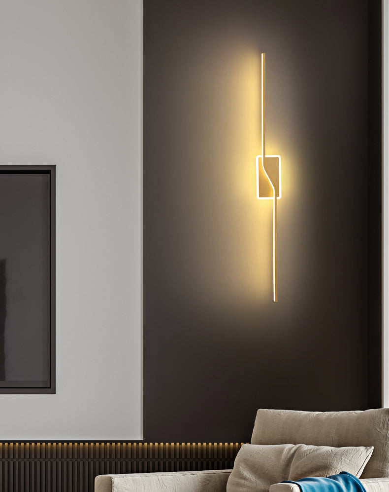Noordse LED -muurlamp Minimalistische wandbalk Minimalistische wandbalk in gouden afwerking
