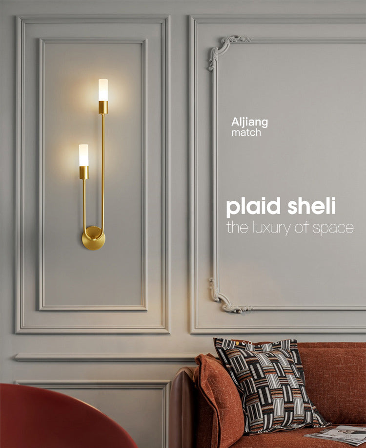 Nordic Minimalist LED Wall Sconce Light 2 Lights Up Lighting Wall Lamp for Bedroom