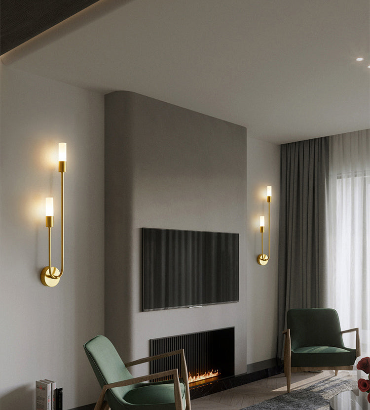 Nordic Minimalist LED Wall Sconce Light 2 Lights Up Lighting Wall Lamp for Bedroom