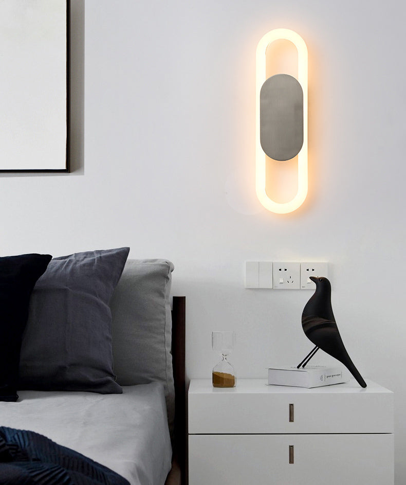 Bedroom Living Room Sconce Lighting Oval Shape Modern LED Wall Mounted Fixture