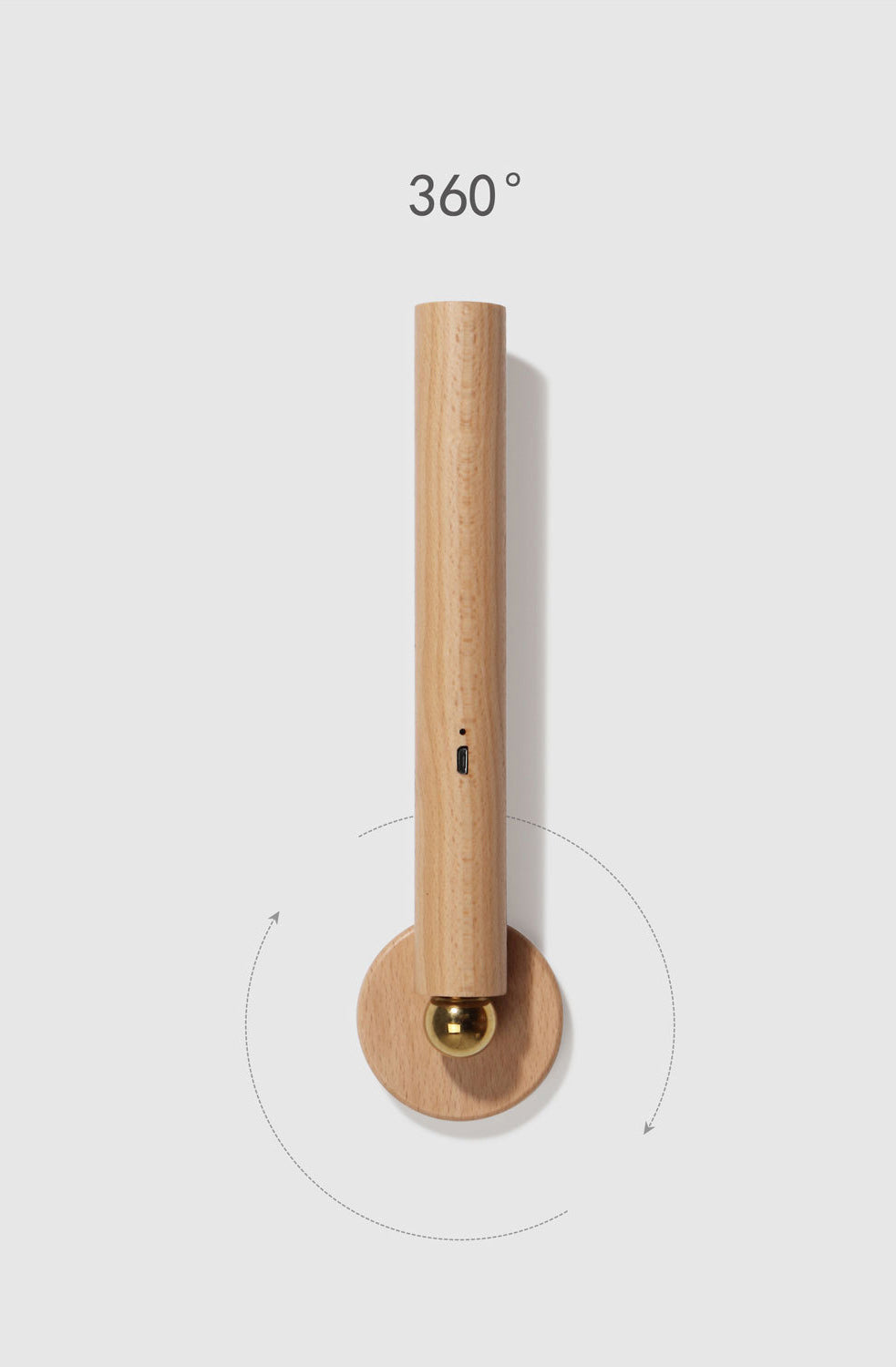 Lámpara de pared LED de dormitorio nórdico ángulo de madera ajustable Luz de madera para la cama
