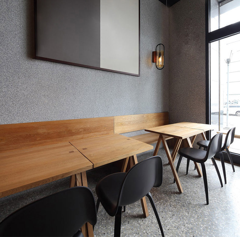 Luce di panna da parete per rivestimenti in quercia scura Luce da parete in vetro vintage per camera da letto da letto d'albergo