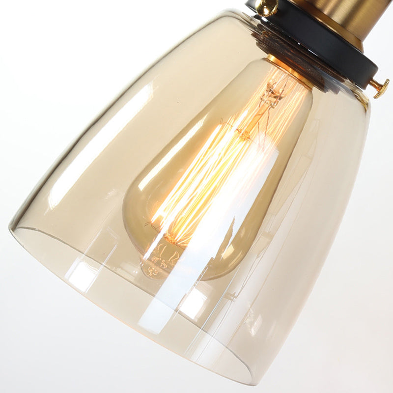 Loft Industrial Wall Mount Light Single Light Glass Shade Sconce Light for Bedside Restaurant