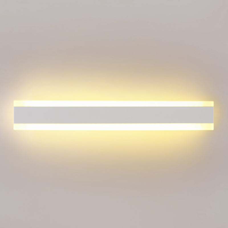 Rechteck -Wandleuchten moderne minimalistische Acryl 1 Licht Eitelkeit Licht