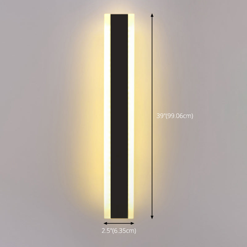 Rechteck -Wandleuchten moderne minimalistische Acryl 1 Licht Eitelkeit Licht