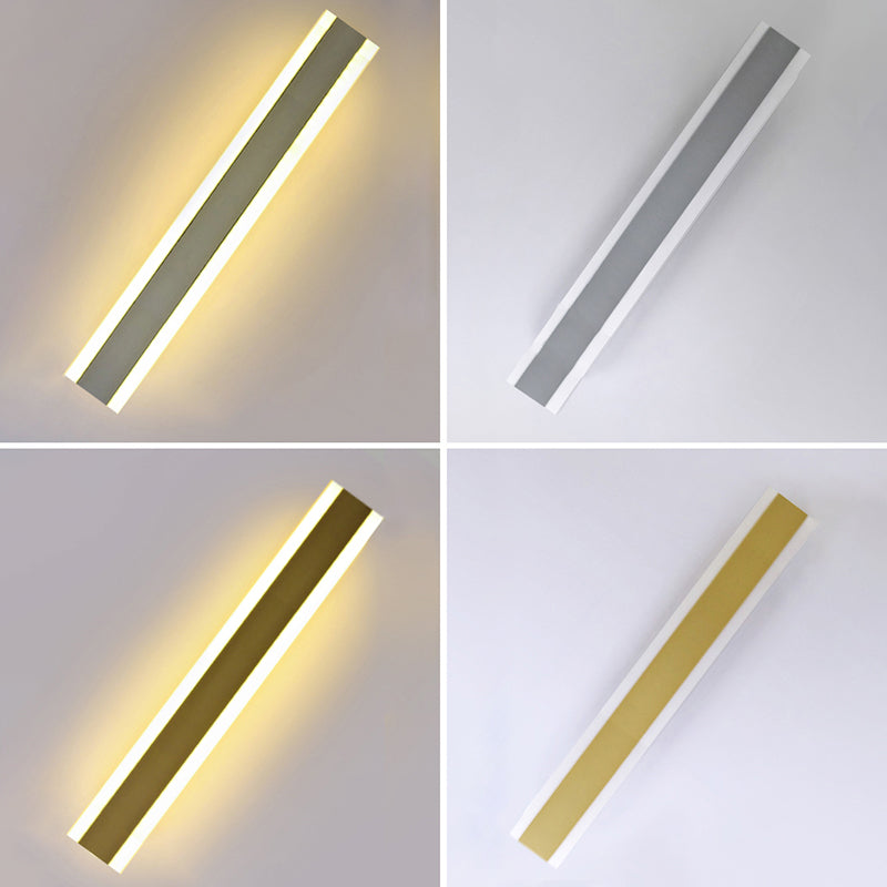 Rechteck -Wandleuchten moderne minimalistische Acryl 1 Licht Eitelkeit Licht