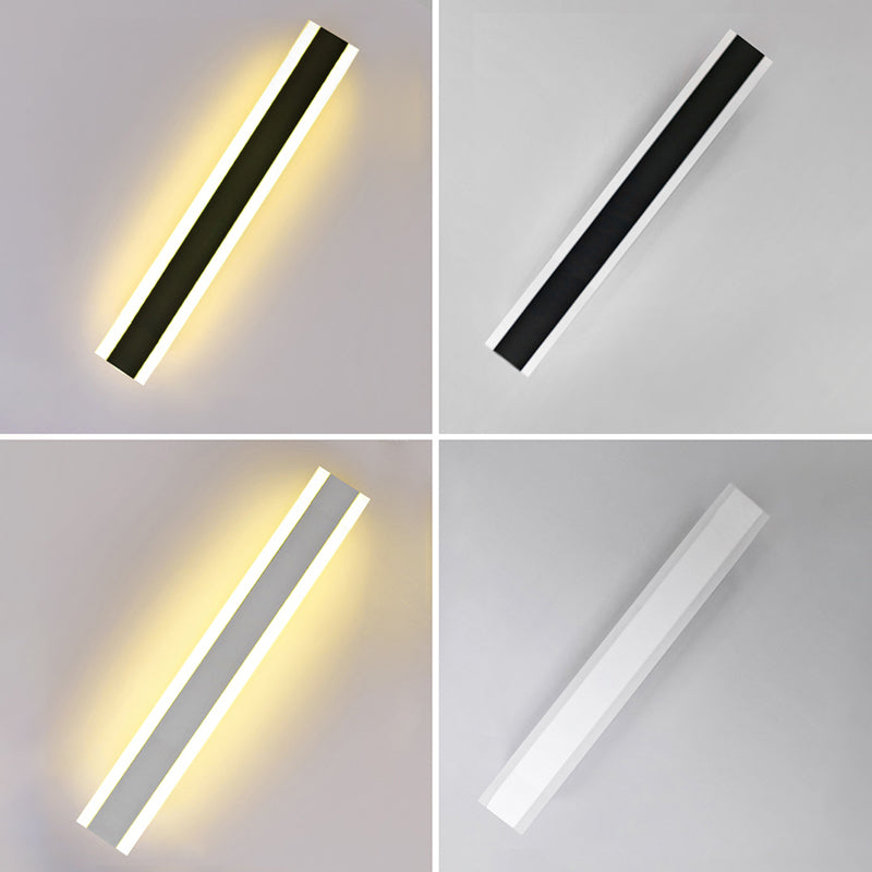 Rechteck -Wandleuchten moderne minimalistische Acryl 1 Licht Eitelkeit Licht