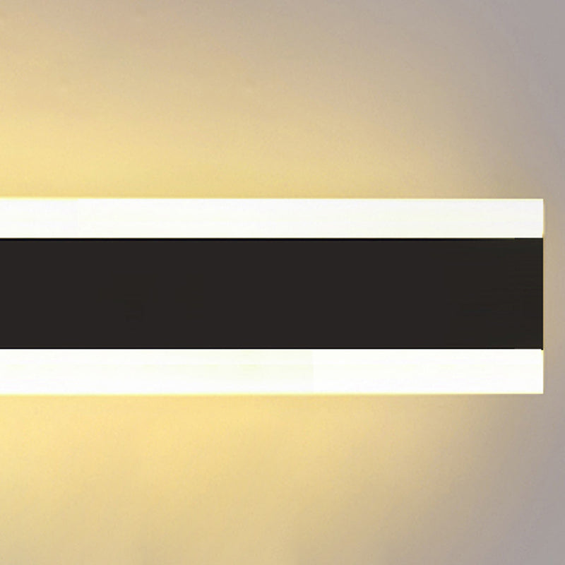 Rechteck -Wandleuchten moderne minimalistische Acryl 1 Licht Eitelkeit Licht