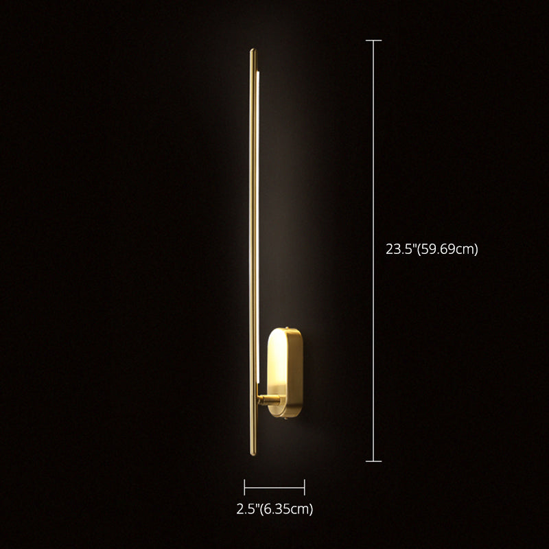 Linear LED Wall Light Sconces  Modern Minimalist Style Copper Wall Lights