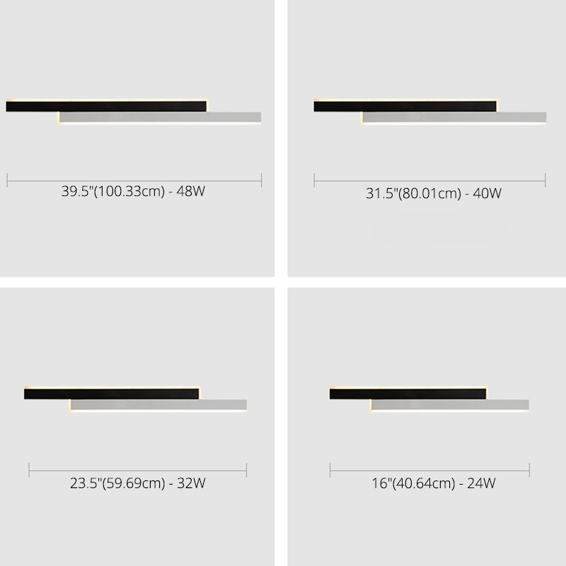 Lampada di scarpe con foglie rettangolari moderne sconde acriliche in stile minimalista