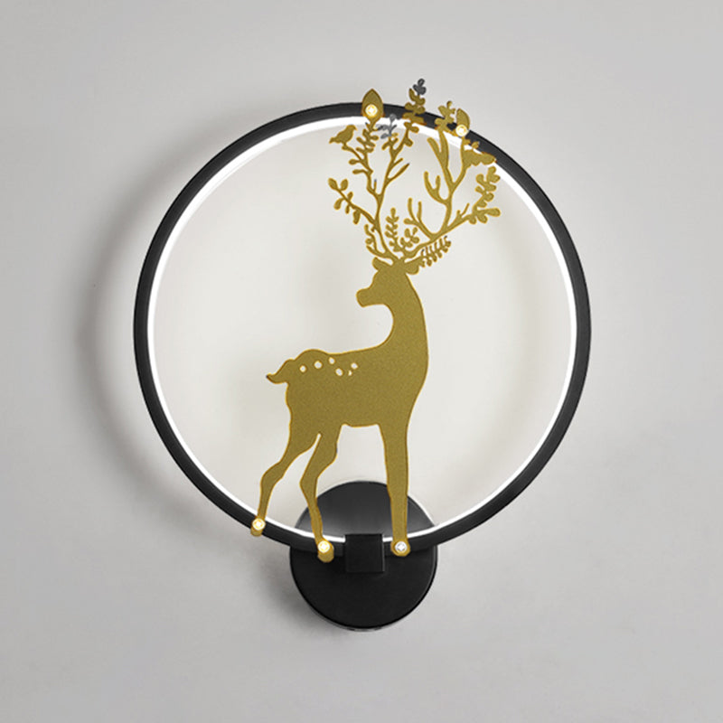 Round Disc Sconce Light Fixture Creative Minimalist Style Plastic Sconces