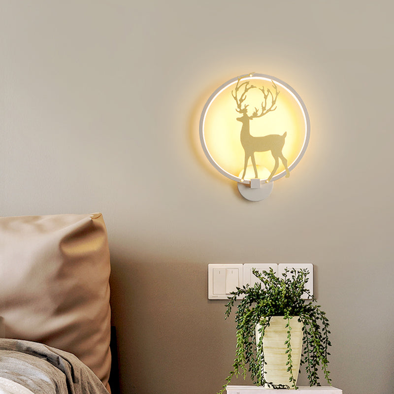 Round Disc Sconce Light Fixture Creative Minimalist Style Plastic Sconces