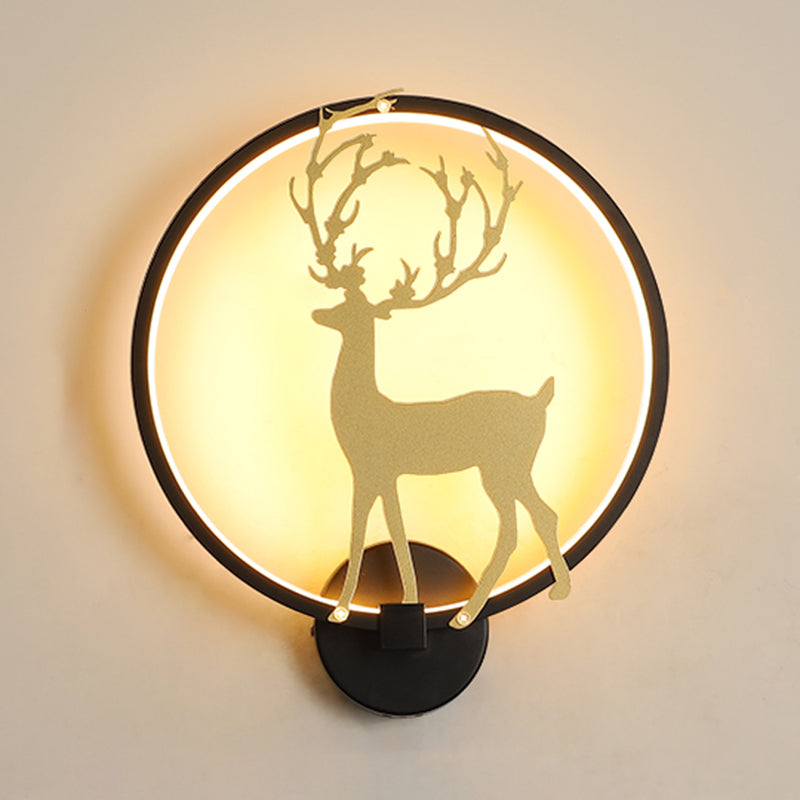 Round Disc Sconce Light Fixture Creative Minimalist Style Plastic Sconces