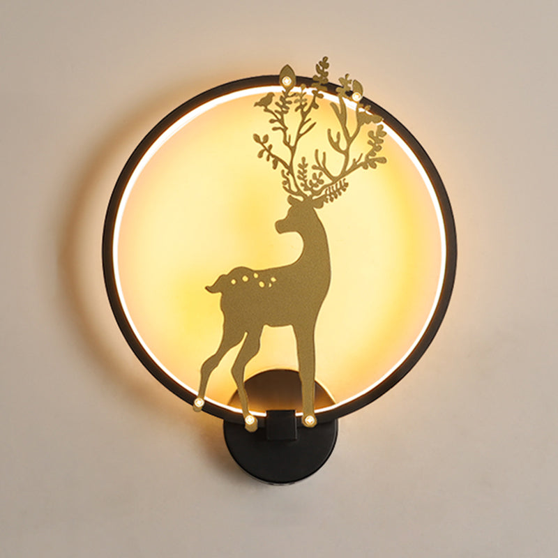 Round Disc Sconce Light Fixture Creative Minimalist Style Plastic Sconces