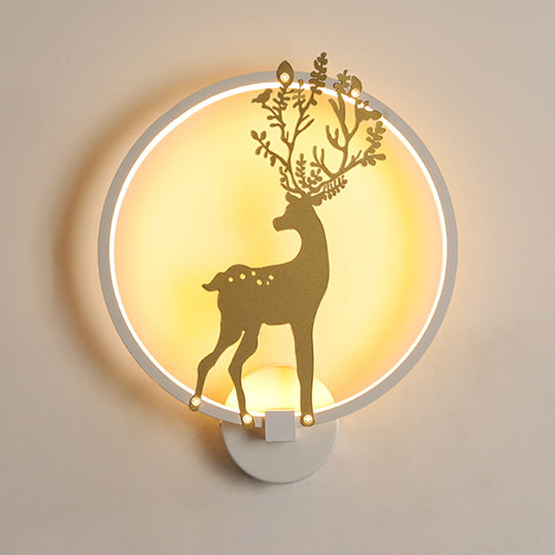 Round Disc Sconce Light Fixture Creative Minimalist Style Plastic Sconces