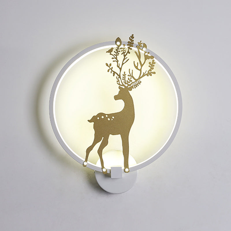 Round Disc Sconce Light Fixture Creative Minimalist Style Plastic Sconces