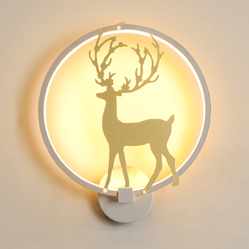 Round Disc Sconce Light Fixture Creative Minimalist Style Plastic Sconces