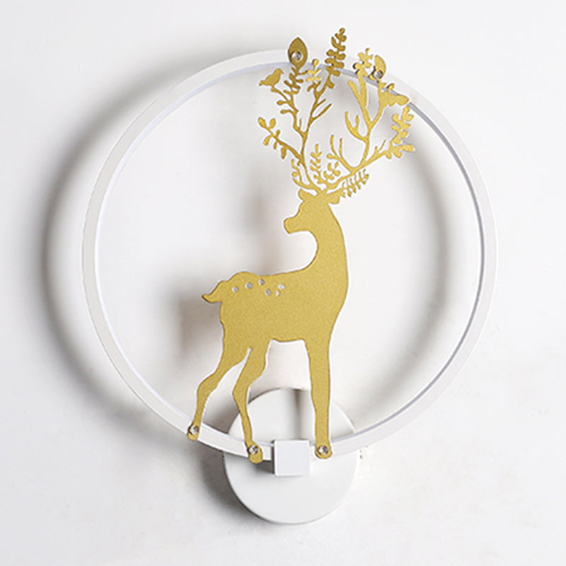 Round Disc Sconce Light Fixture Creative Minimalist Style Plastic Sconces